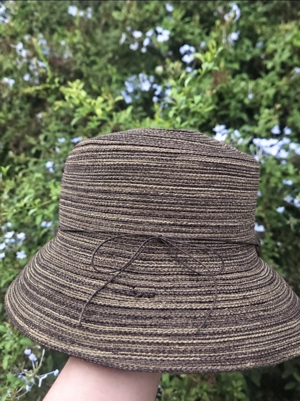 Croft & Barrow Women's Tweed Bucket Hat Brown with Bow